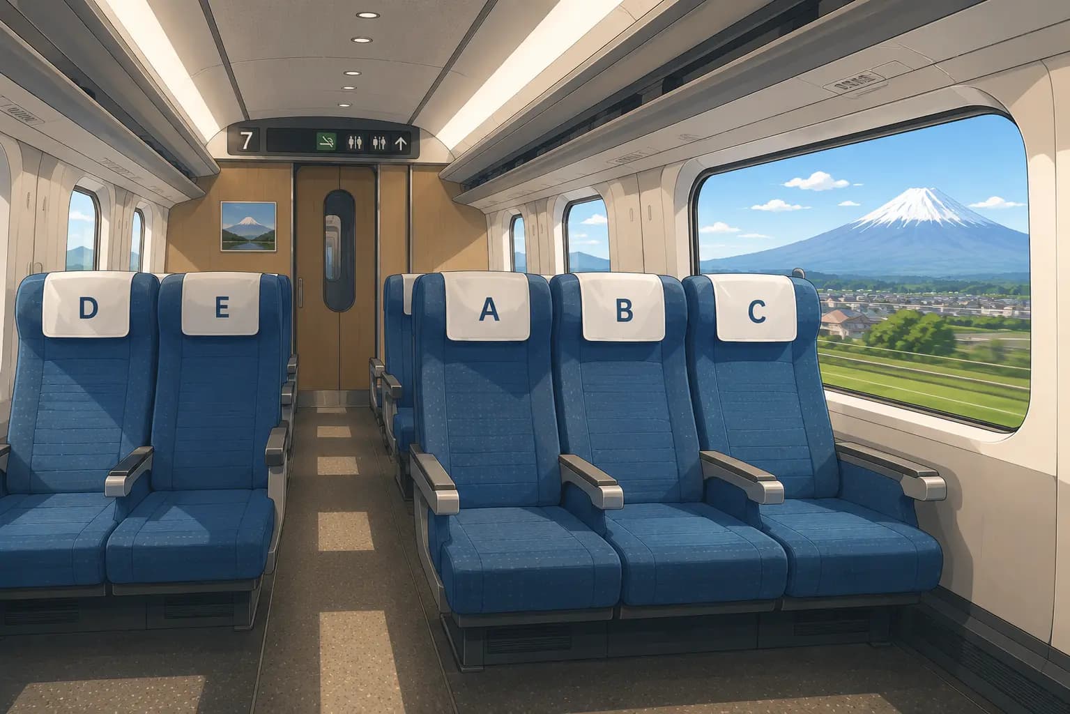 Shinkansen seats