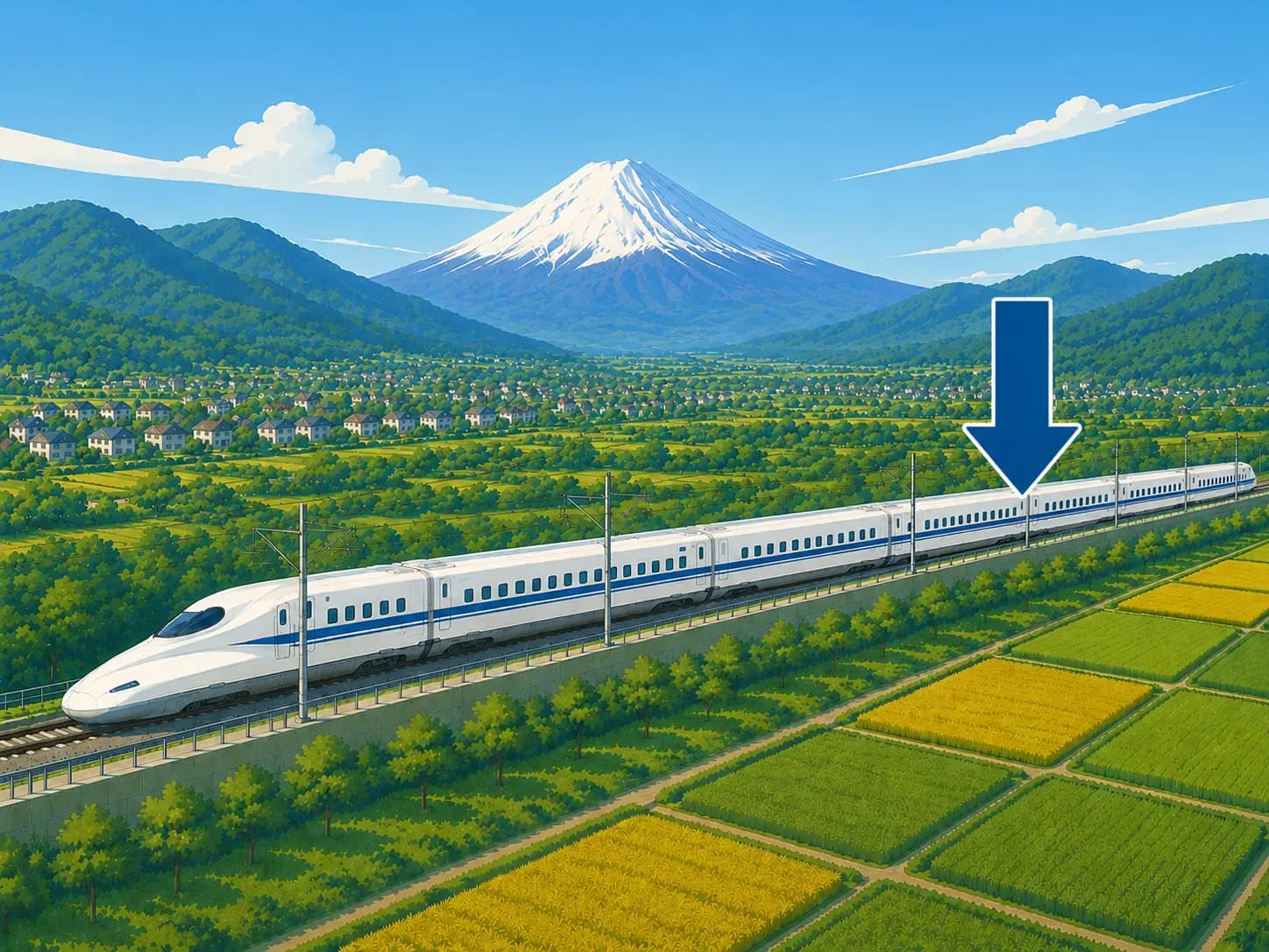 Interior of a Shinkansen middle carriage